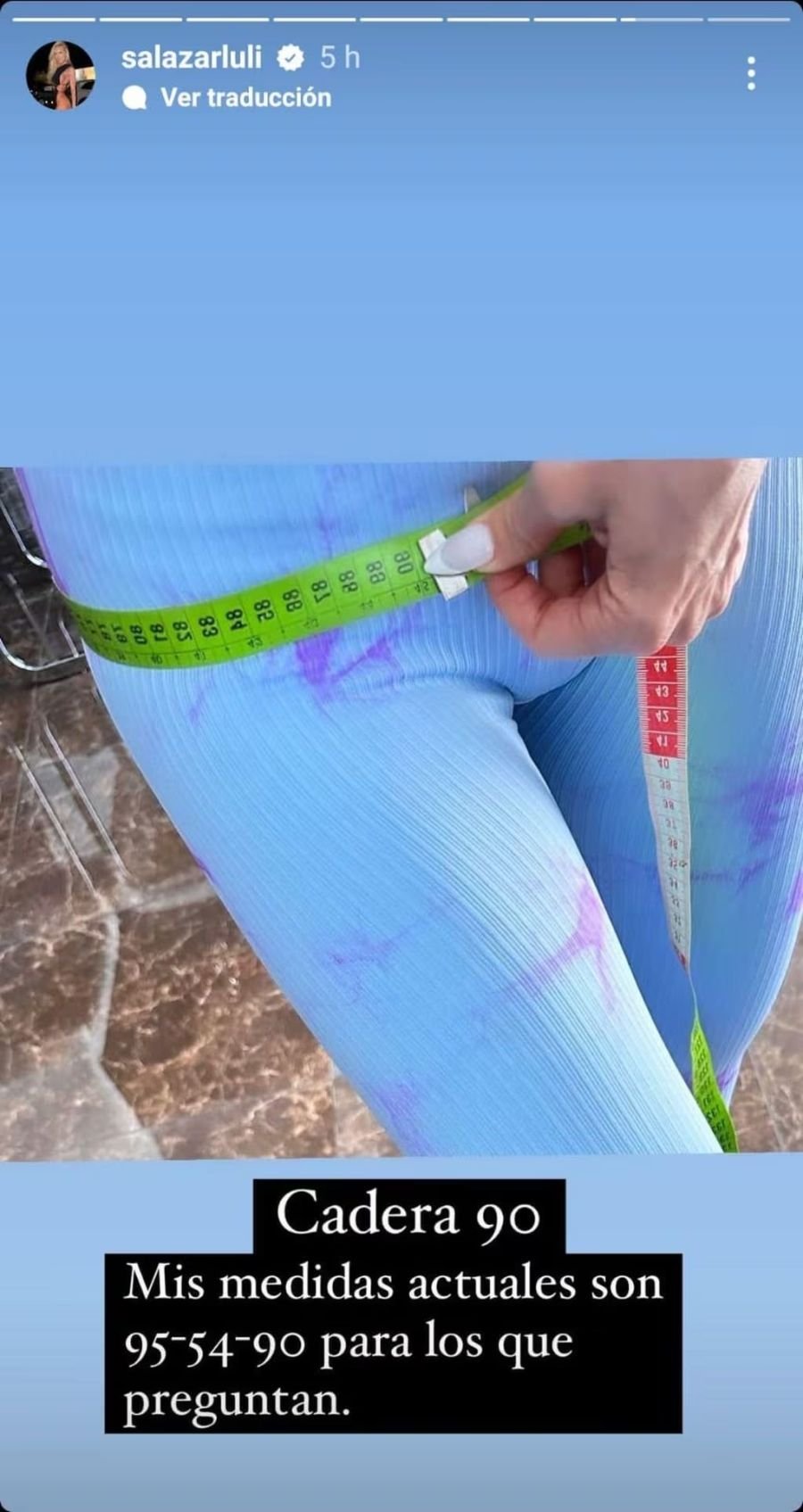 Luciana Salazar reveló sus medidas físicas y sorprendió