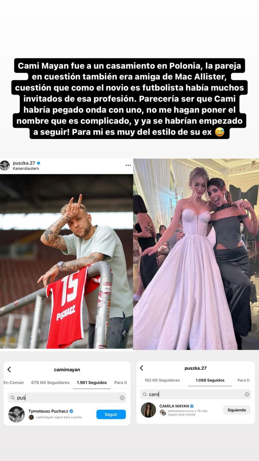 Camila Mayan habría encontrado el amor en otro futbolista
