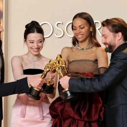 Los cuatro ganadores del Oscar en las categorías "Actuación", celebran su consagración. | Foto:AP