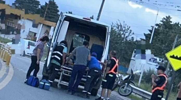 Motociclista herido tras perder el control y caer en la Ruta 38