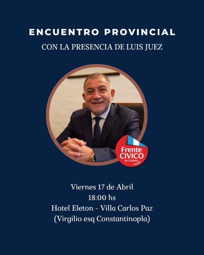 Luis Juez encabezará un acto con dirigentes en Carlos Paz: dónde y cuándo será