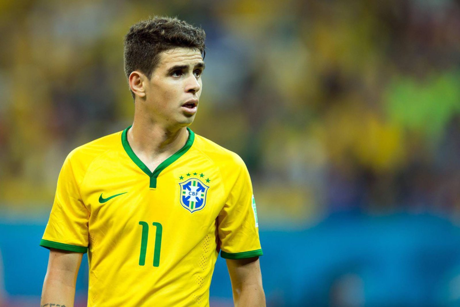 Oscar, con la selección de Brasil